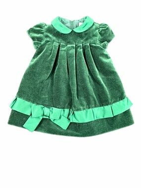 FLORENCE EISEMAN Green Velvet Holiday Dress - 6M